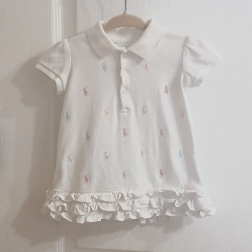Infant Ruffeled Polo Dress/Shit size 6m